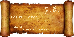 Falusi Bence névjegykártya